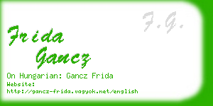frida gancz business card